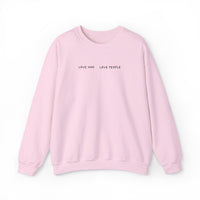 Load image into Gallery viewer, Embroidered Love God Love People Crewneck Sweatshirt
