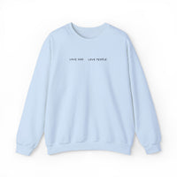 Load image into Gallery viewer, Embroidered Love God Love People Crewneck Sweatshirt
