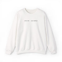 Load image into Gallery viewer, Embroidered Love God Love People Crewneck Sweatshirt
