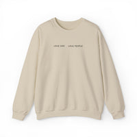 Load image into Gallery viewer, Embroidered Love God Love People Crewneck Sweatshirt
